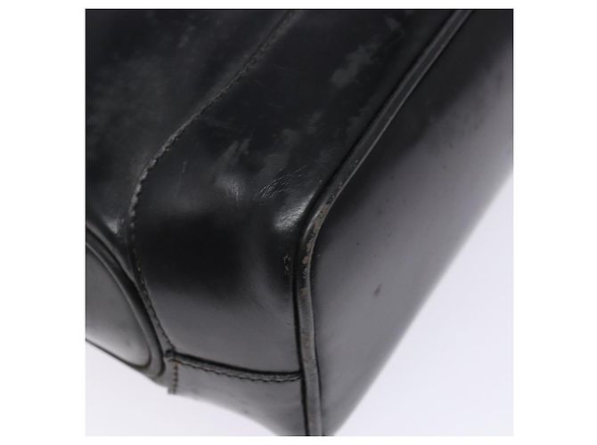 Borsa a spalla GUCCI Bamboo in pelle verniciata nera e oro Auth gh652 Nero D'oro - vista 17