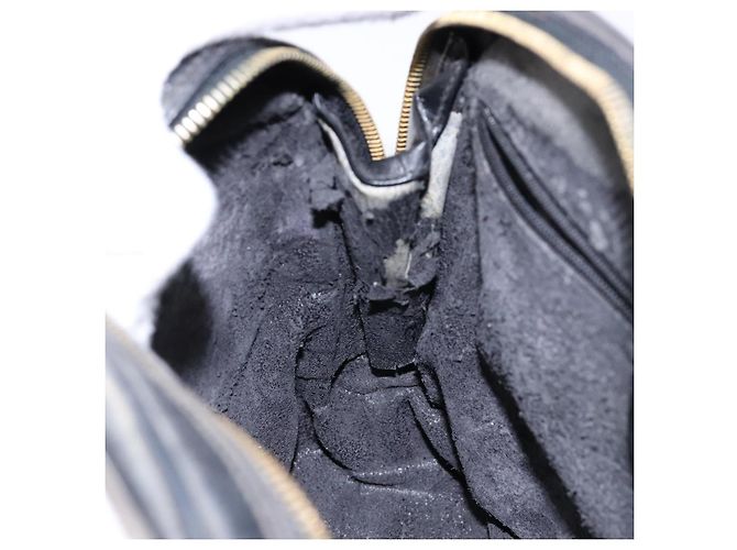 Borsa a spalla GUCCI Bamboo in pelle verniciata nera e oro Auth gh652 Nero D'oro - vista 21