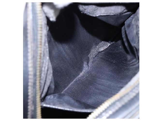 Borsa a spalla GUCCI Bamboo in pelle verniciata nera e oro Auth gh652 Nero D'oro - vista 22