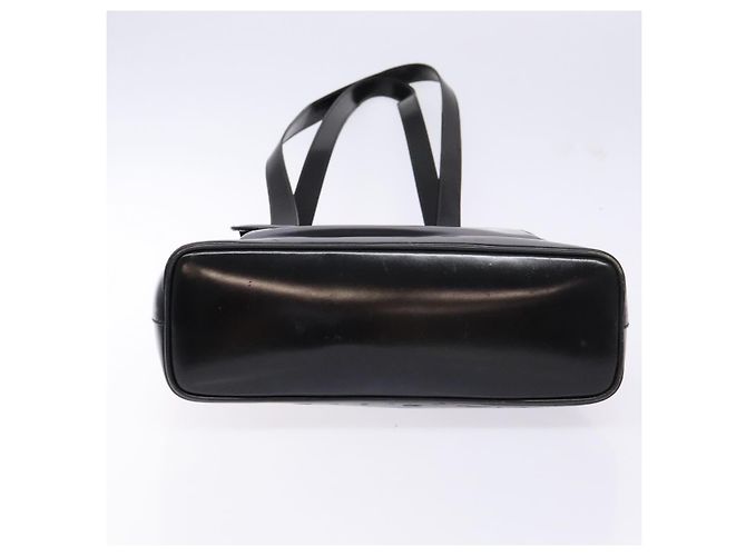 Borsa a spalla GUCCI Bamboo in pelle verniciata nera e oro Auth gh652 Nero D'oro - vista 5