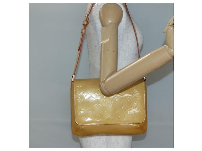 LOUIS VUITTON Borsa Thompson Street Monogram Vernis Beige M91301 LV Auth ep10819 - vista 20