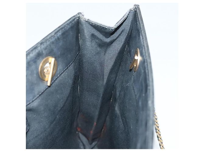 CHANEL Borsa Tote a Catena Tela Nera Oro CC Auth 142312 Nero D'oro - vista 18