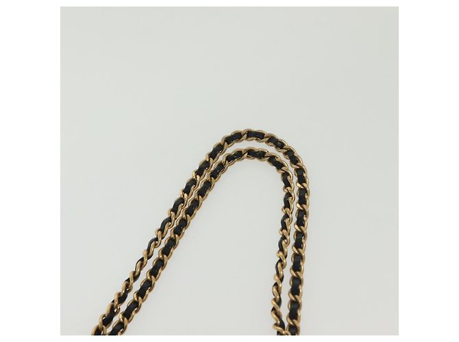 CHANEL Borsa Tote a Catena Tela Nera Oro CC Auth 142312 Nero D'oro - vista 8