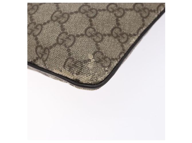 Gucci Borsa a Spalla GG Supreme PVC Beige Oro 141626 Auth bs28880 D'oro - vista 15