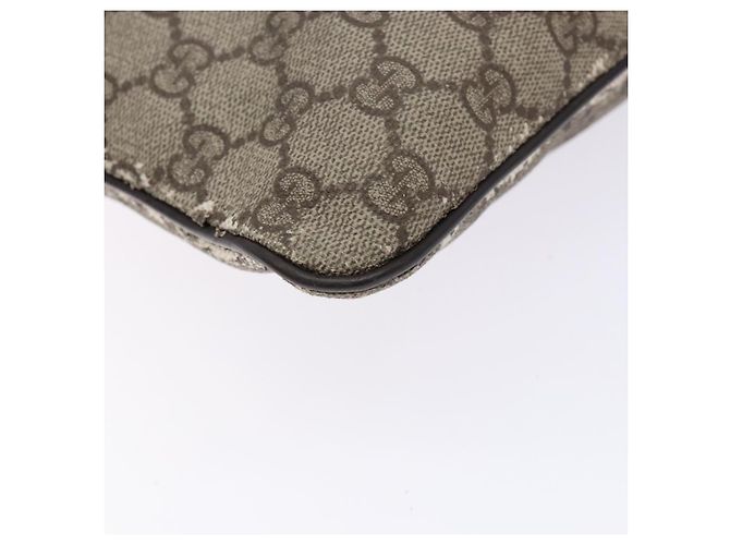 Gucci Borsa a Spalla GG Supreme PVC Beige Oro 141626 Auth bs28880 D'oro - vista 16