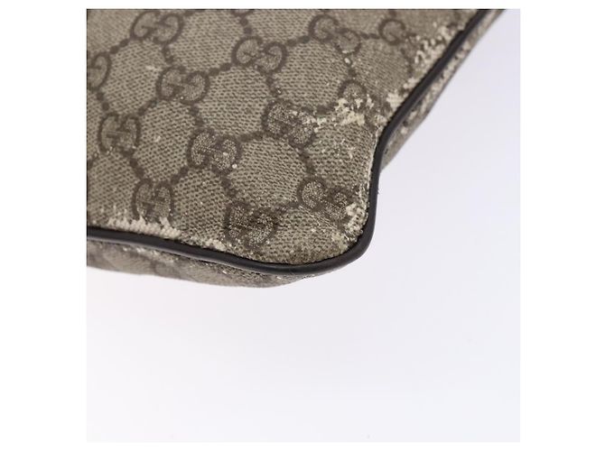 Gucci Borsa a Spalla GG Supreme PVC Beige Oro 141626 Auth bs28880 D'oro - vista 17