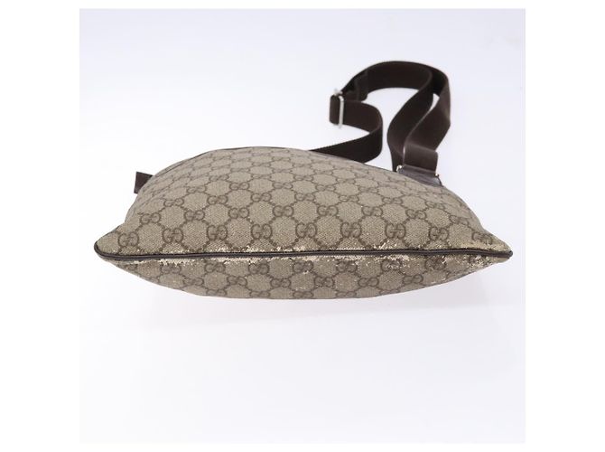 Gucci Borsa a Spalla GG Supreme PVC Beige Oro 141626 Auth bs28880 D'oro - vista 5