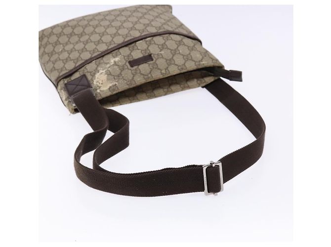 Gucci Borsa a Spalla GG Supreme PVC Beige Oro 141626 Auth bs28880 D'oro - vista 7