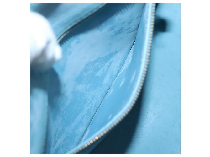 LOUIS VUITTON Borsa a Mano Monogram Vernis Houston Blu Baby M91005 LV Auth 135303 Blu chiaro - vista 11