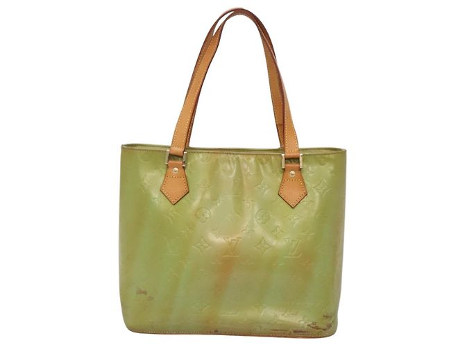 LOUIS VUITTON Borsa a Mano Monogram Vernis Houston Blu Baby M91005 LV Auth 135303 Blu chiaro - vista 2