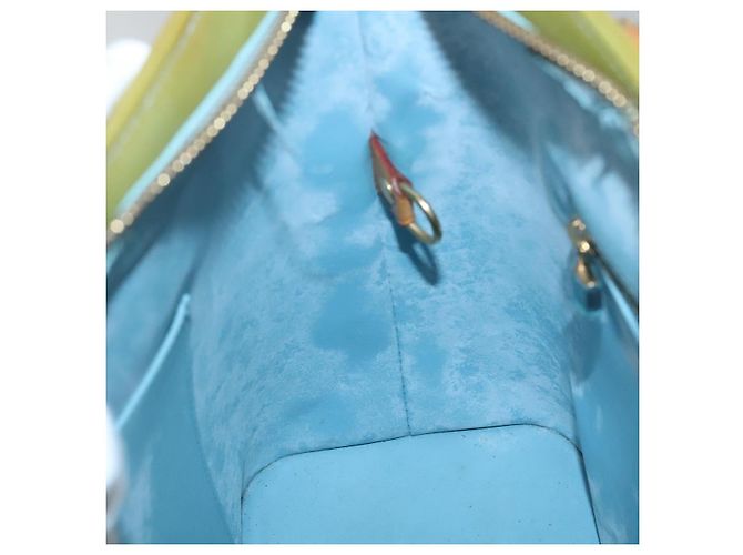 LOUIS VUITTON Borsa a Mano Monogram Vernis Houston Blu Baby M91005 LV Auth 135303 Blu chiaro - vista 20