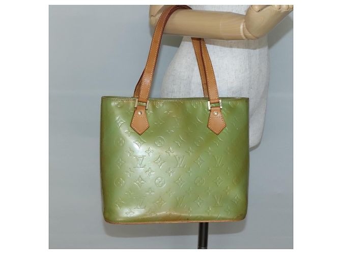LOUIS VUITTON Borsa a Mano Monogram Vernis Houston Blu Baby M91005 LV Auth 135303 Blu chiaro - vista 22