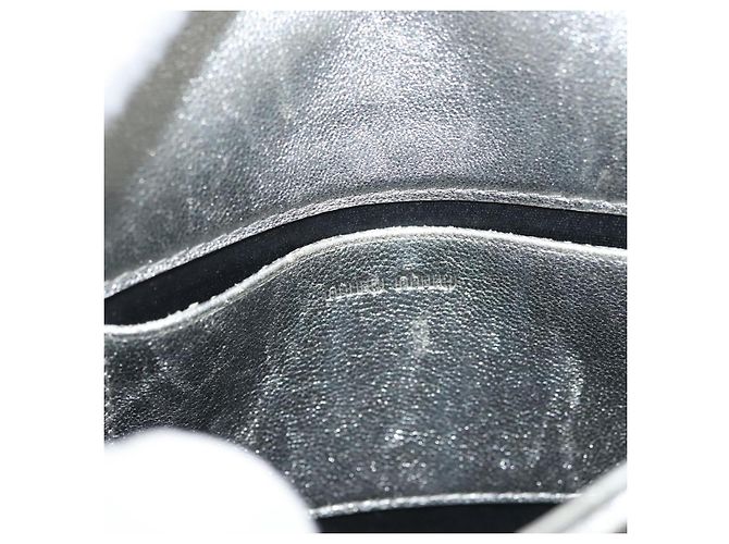 Borsa a spalla in pelle matelassé Miu Miu con catena argento Auth gh730 - vista 19
