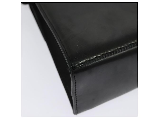 Borsa a Spalla Gancini in Pelle Nera e Oro Salvatore Ferragamo Auth bs29246 Nero D'oro - vista 17