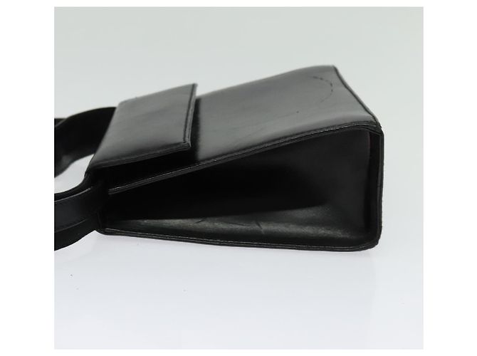 Borsa a Spalla Gancini in Pelle Nera e Oro Salvatore Ferragamo Auth bs29246 Nero D'oro - vista 3