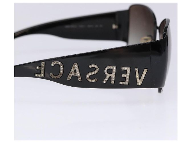 Occhiali da sole VERSACE in plastica nera Auth BA5372 Nero - vista 7