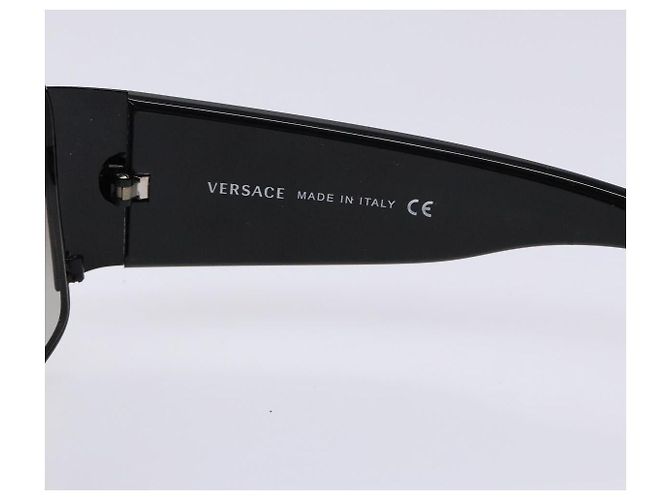 Occhiali da sole VERSACE in plastica nera Auth BA5372 Nero - vista 8