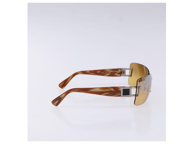 Bulgari Lunettes de soleil BVLGARI en plastique marron Auth BA5371 - vue 5