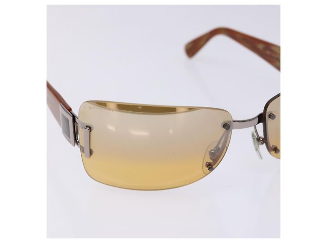Bulgari Lunettes de soleil BVLGARI en plastique marron Auth BA5371 - vue 6