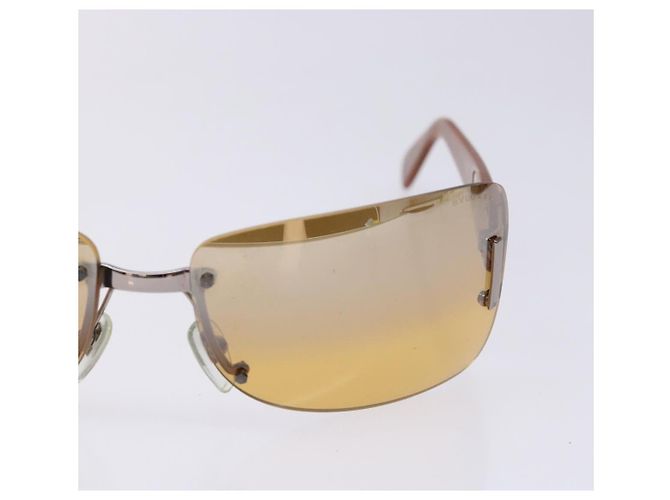 Bulgari Lunettes de soleil BVLGARI en plastique marron Auth BA5371 - vue 7