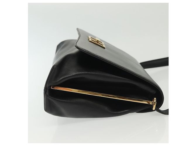 Borsa a Spalla Salvatore Ferragamo in Pelle Nera Oro Auth yk19470 Nero D'oro - vista 4