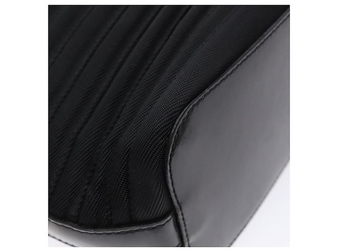 Borsa a mano Gucci Bamboo in tela nera e argento 000 1998 0588 Auth BA5289 Nero - vista 15