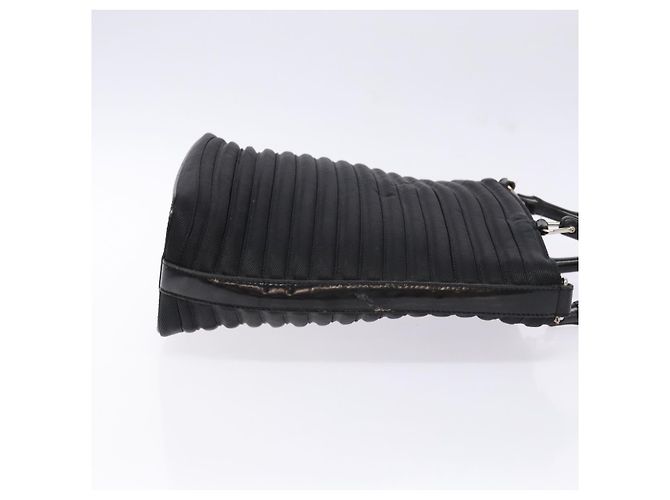 Borsa a mano Gucci Bamboo in tela nera e argento 000 1998 0588 Auth BA5289 Nero - vista 3