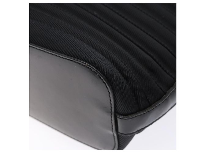 Borsa a mano Gucci Bamboo in tela nera e argento 000 1998 0588 Auth BA5289 Nero - vista 9