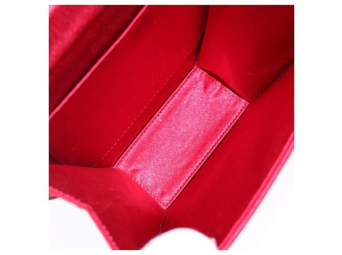 Borsa a Spalla SAINT LAURENT Raso Rosso Oro Auth BA5345 D'oro - vista 12