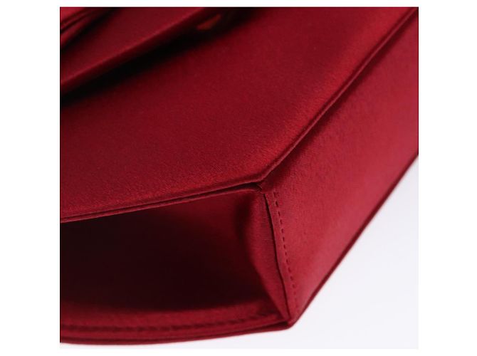 Borsa a Spalla SAINT LAURENT Raso Rosso Oro Auth BA5345 D'oro - vista 14
