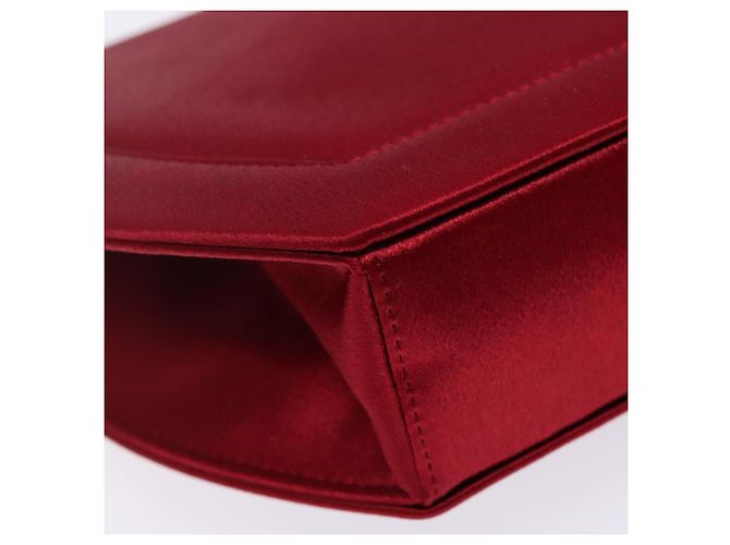 Borsa a Spalla SAINT LAURENT Raso Rosso Oro Auth BA5345 D'oro - vista 16
