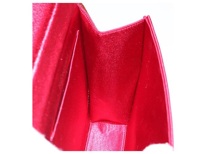 Borsa a Spalla SAINT LAURENT Raso Rosso Oro Auth BA5345 D'oro - vista 17
