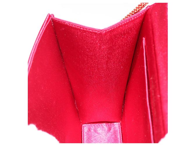 Borsa a Spalla SAINT LAURENT Raso Rosso Oro Auth BA5345 D'oro - vista 18