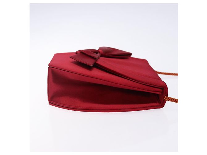 Borsa a Spalla SAINT LAURENT Raso Rosso Oro Auth BA5345 D'oro - vista 3
