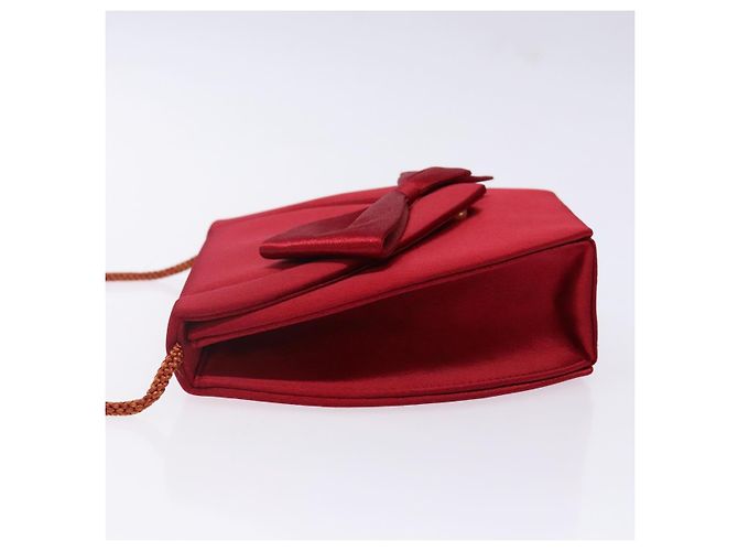 Borsa a Spalla SAINT LAURENT Raso Rosso Oro Auth BA5345 D'oro - vista 4