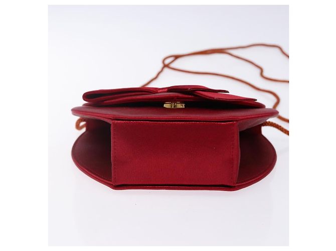 Borsa a Spalla SAINT LAURENT Raso Rosso Oro Auth BA5345 D'oro - vista 5