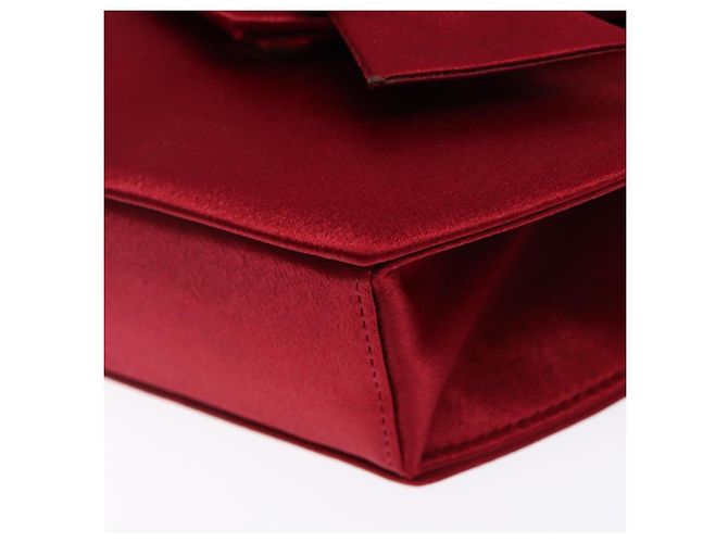 Borsa a Spalla SAINT LAURENT Raso Rosso Oro Auth BA5345 D'oro - vista 9