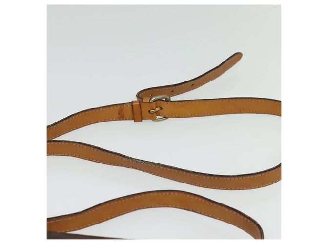Céline Borsa a Spalla in Tela Macadam CELINE in Pelle PVC Marrone Oro Auth 140473 D'oro - vista 14