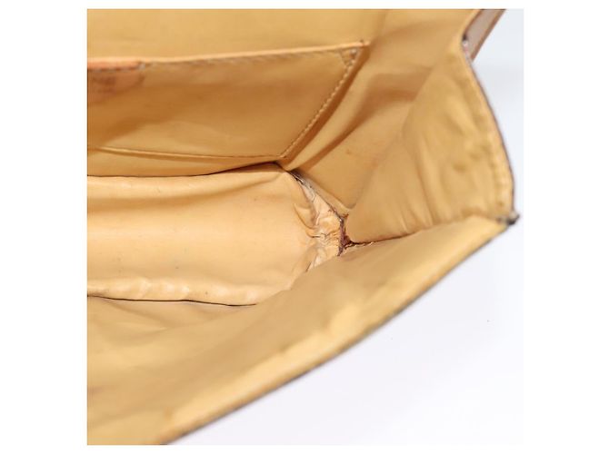 Céline Borsa a Spalla in Tela Macadam CELINE in Pelle PVC Marrone Oro Auth 140473 D'oro - vista 20