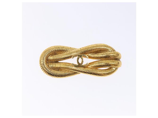 Spilla CHANEL metallo oro CC Auth bs29186 D'oro - vista 2