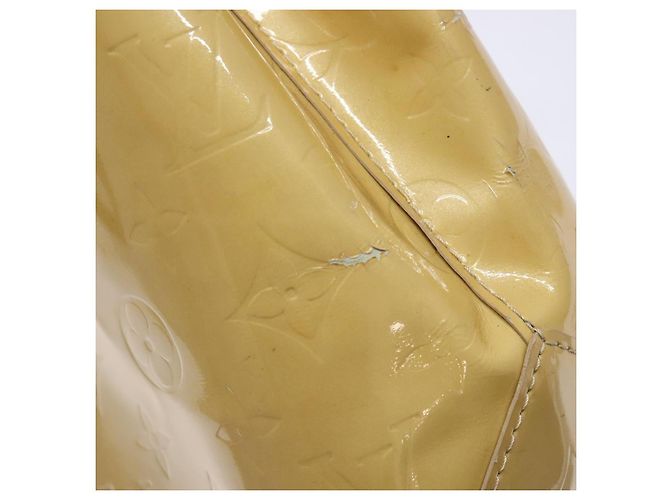 LOUIS VUITTON Borsa a Mano Monogram Vernis Reade PM Beige M91334 LV Auth 140231 - vista 10