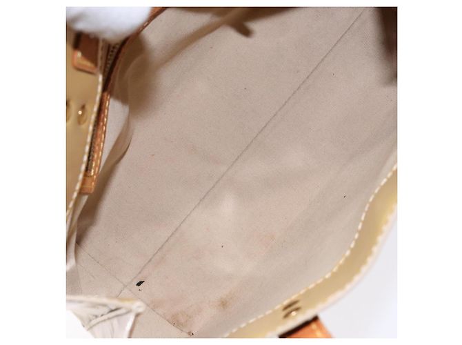 LOUIS VUITTON Borsa a Mano Monogram Vernis Reade PM Beige M91334 LV Auth 140231 - vista 11