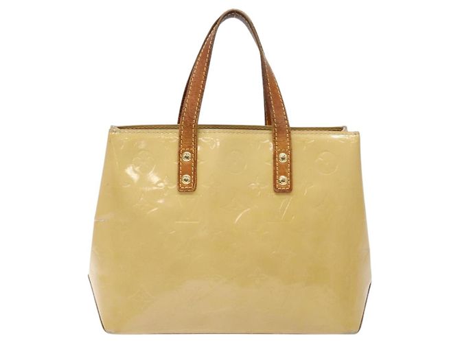 LOUIS VUITTON Borsa a Mano Monogram Vernis Reade PM Beige M91334 LV Auth 140231 - vista 13