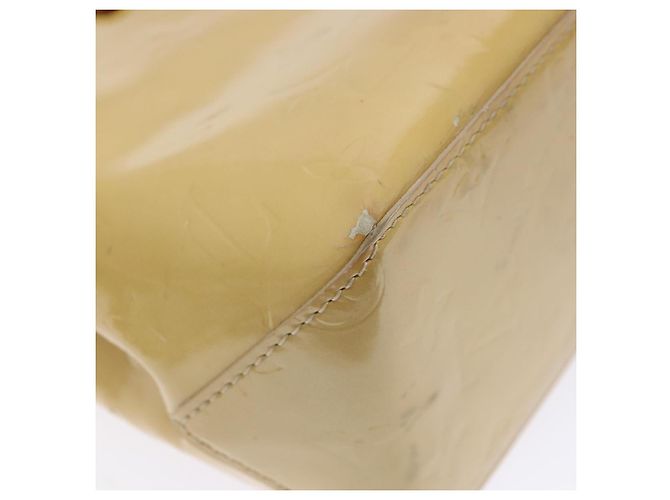 LOUIS VUITTON Borsa a Mano Monogram Vernis Reade PM Beige M91334 LV Auth 140231 - vista 17
