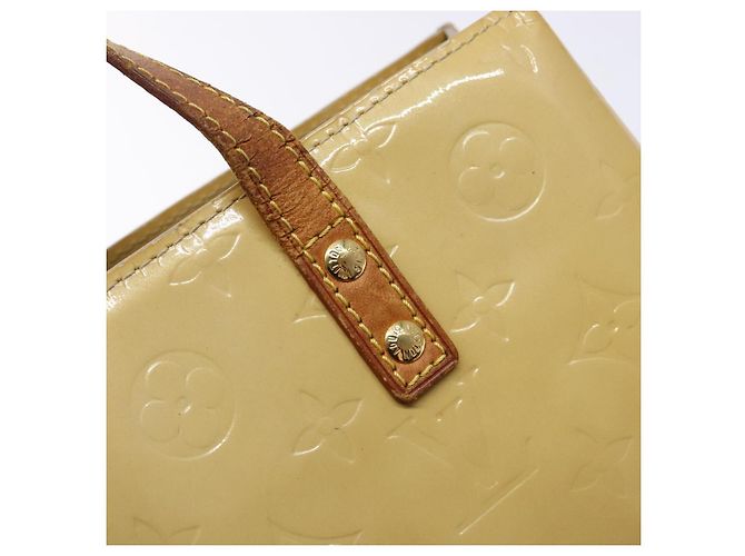 LOUIS VUITTON Borsa a Mano Monogram Vernis Reade PM Beige M91334 LV Auth 140231 - vista 18