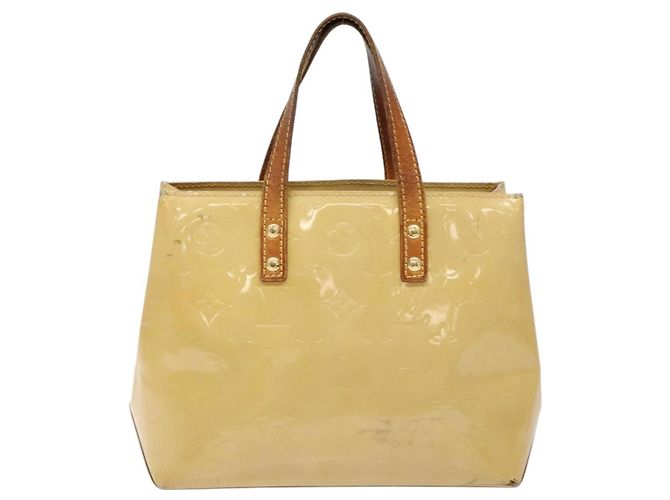 LOUIS VUITTON Borsa a Mano Monogram Vernis Reade PM Beige M91334 LV Auth 140231 - vista 2