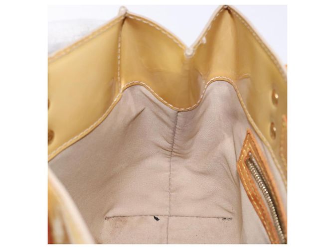LOUIS VUITTON Borsa a Mano Monogram Vernis Reade PM Beige M91334 LV Auth 140231 - vista 21