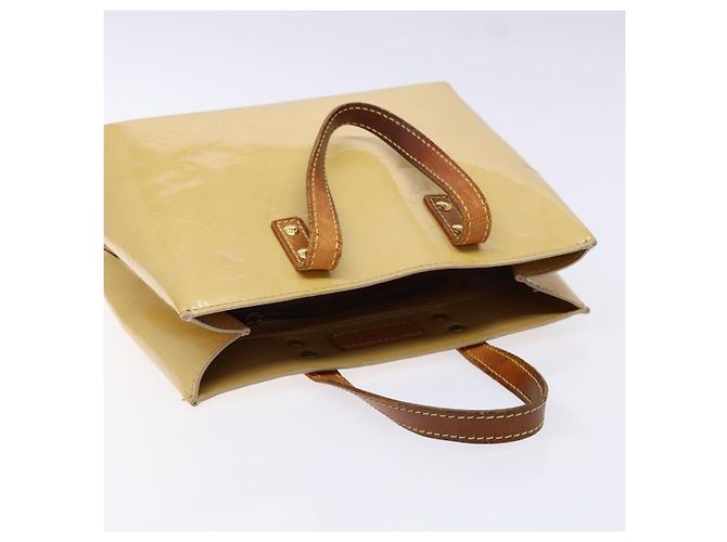 LOUIS VUITTON Borsa a Mano Monogram Vernis Reade PM Beige M91334 LV Auth 140231 - vista 6