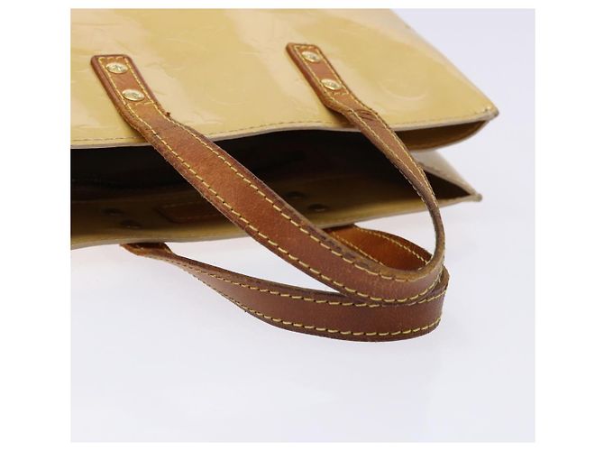 LOUIS VUITTON Borsa a Mano Monogram Vernis Reade PM Beige M91334 LV Auth 140231 - vista 7