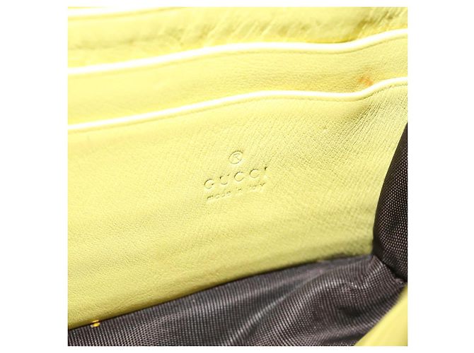 GUCCI Portafoglio a Spalla in Pelle Giallo Oro 369664 Auth bs29351 D'oro - vista 18